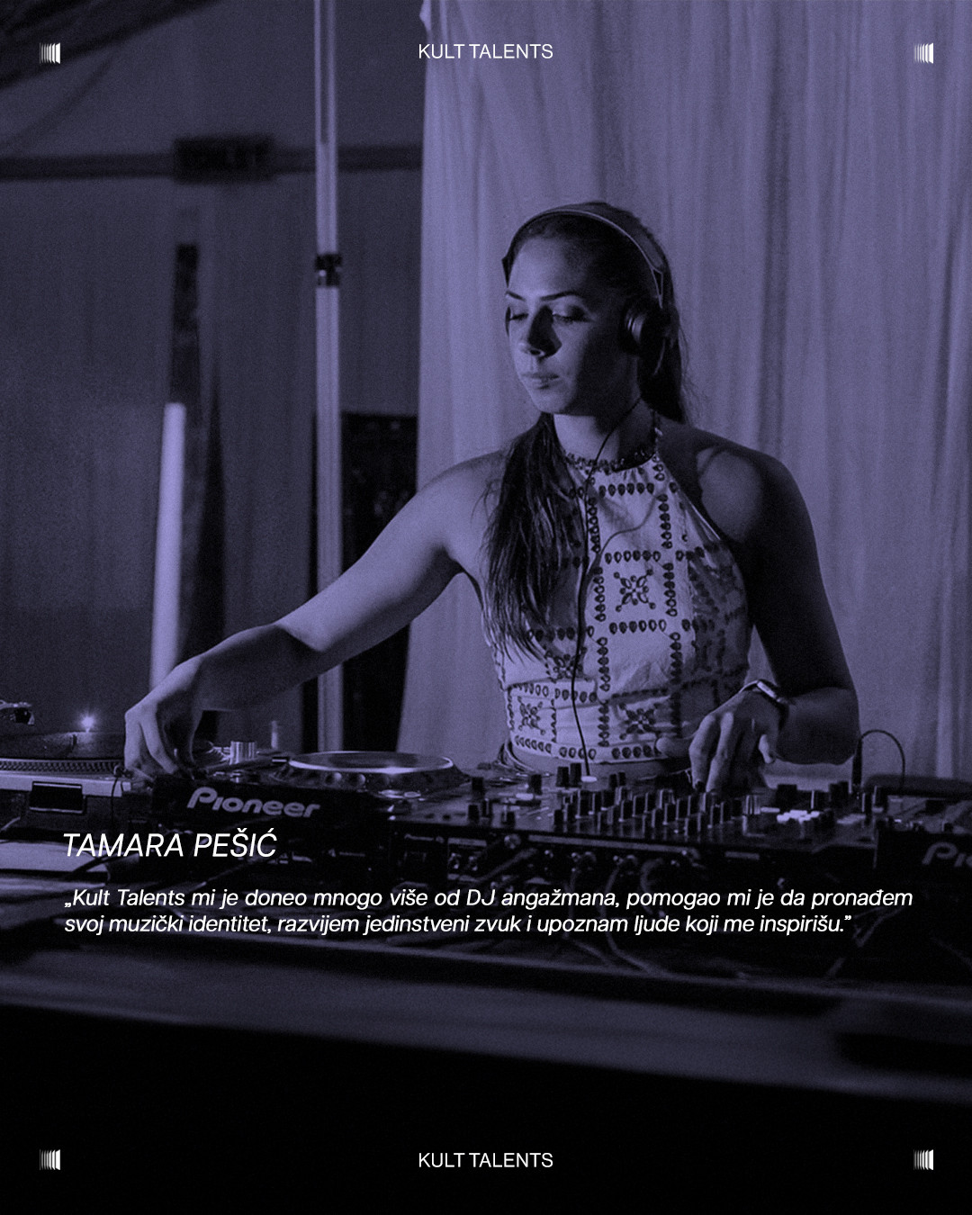Tamara Pešić tokom DJ nastupa